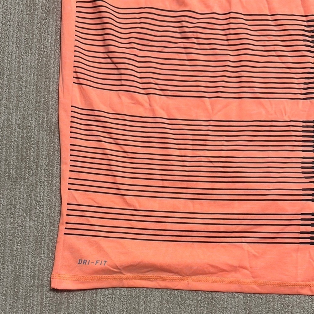 Nike Swim Dri-FIT Hydroguard Short Sleeve Shirt Orange/Navy Men's Size S UPF 40+ - Picture 6 of 12
